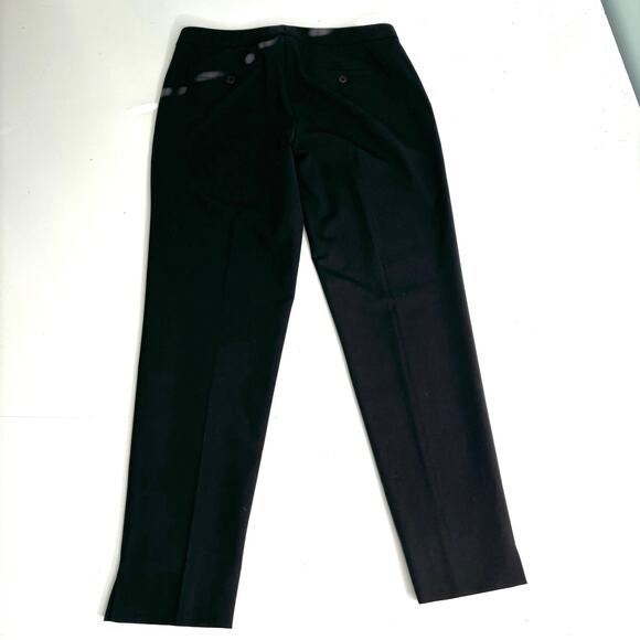 Theory Ibbey 2 Black Wool Blend Mid Rise Straight Leg Dress Pants 6 - Picture 2 of 11